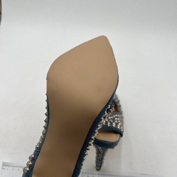 XYD Women Closed Toe High Heels  Rivet Studded Pull On Dress pump - Picture 5 of 7